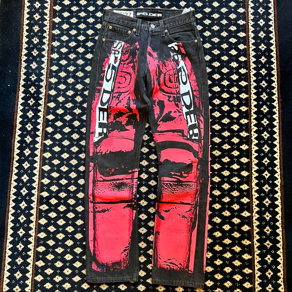 Sp5der Worldwide x Levi’s Painted Moto Jeans